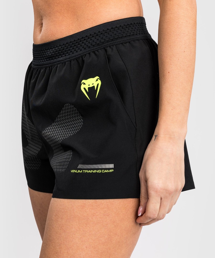 venum training camp 4.0 treningsshorts - svartneongrønn