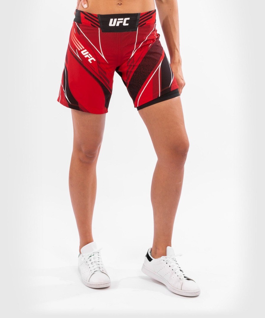 ufc venum authentic fight night dameshorts - lang passform - rød
