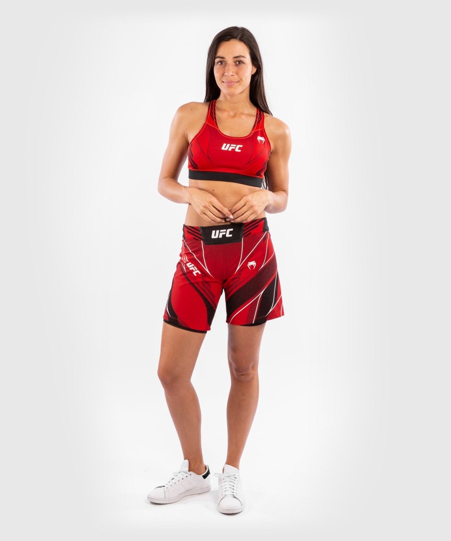 ufc venum authentic fight night dameshorts - lang passform - rød