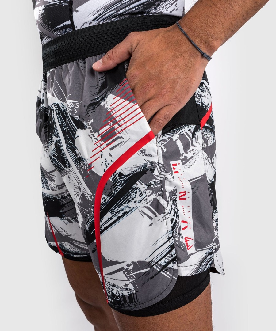 venum electron 3.0 treningsshorts - grårød