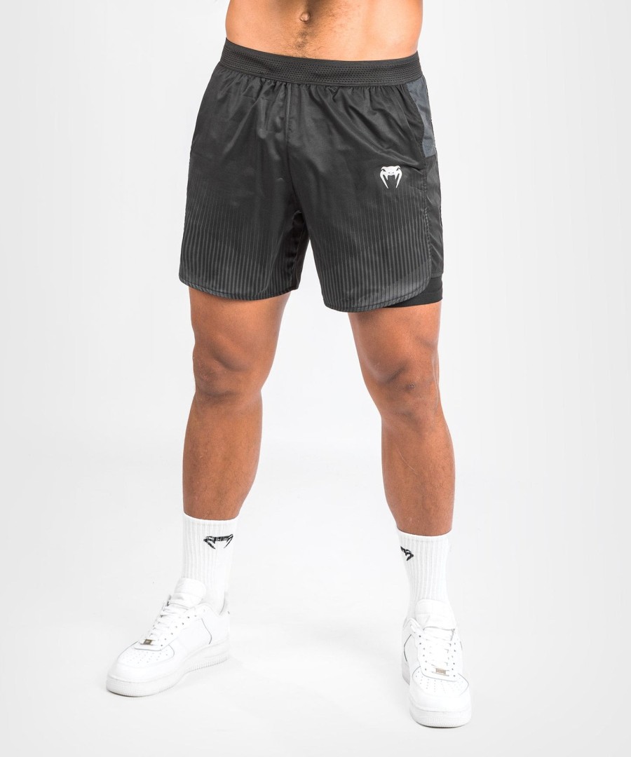 venum biomecha 2-i-1 treningsshorts - svartgrå