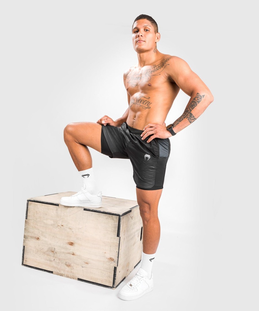 venum biomecha 2-i-1 treningsshorts - svartgrå