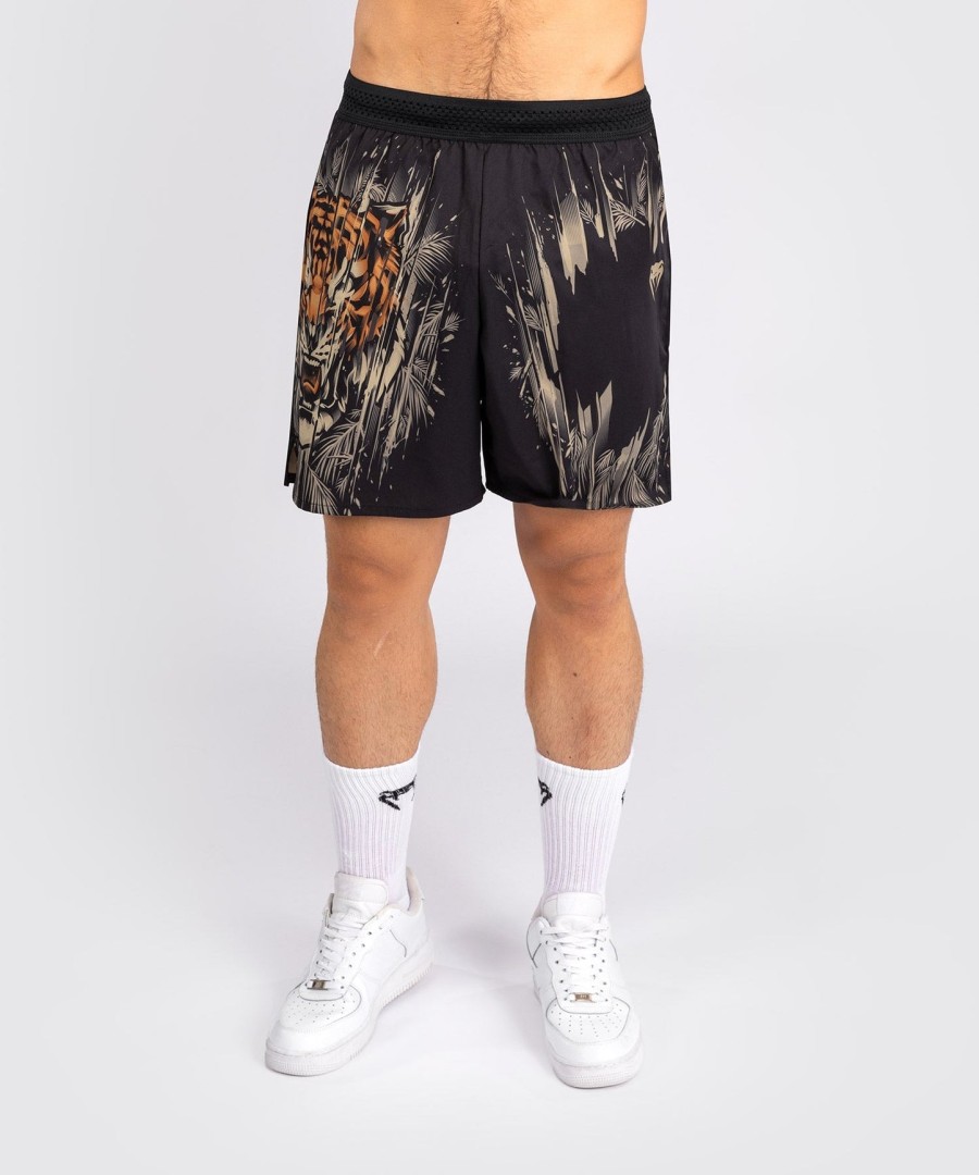 venum tiger herre treningsshorts - svartneon oransje