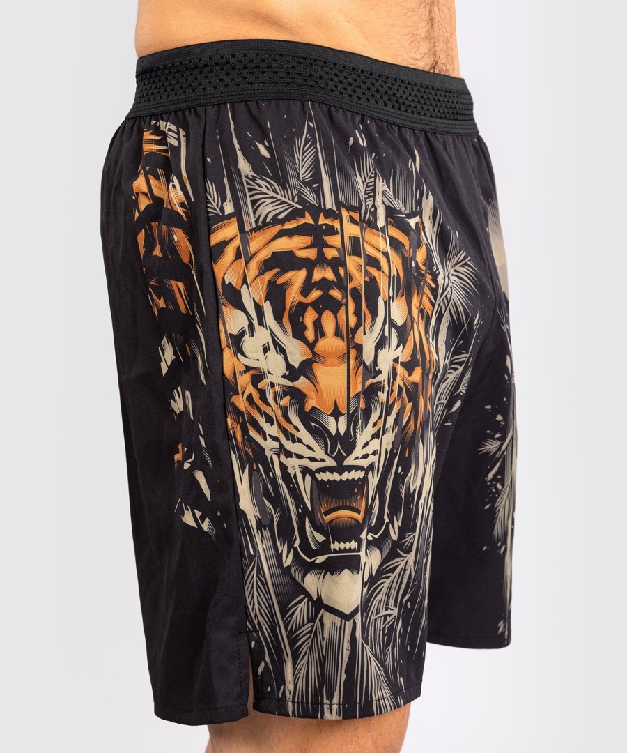 venum tiger herre treningsshorts - svartneon oransje