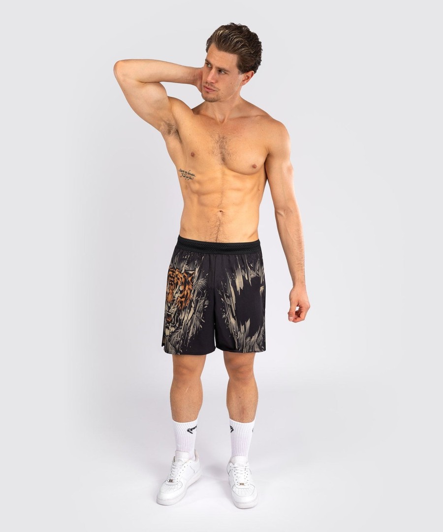 venum tiger herre treningsshorts - svartneon oransje